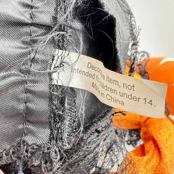 Pumpkin Head Halloween Doll 24" Orange Black - Picture 6 of 15